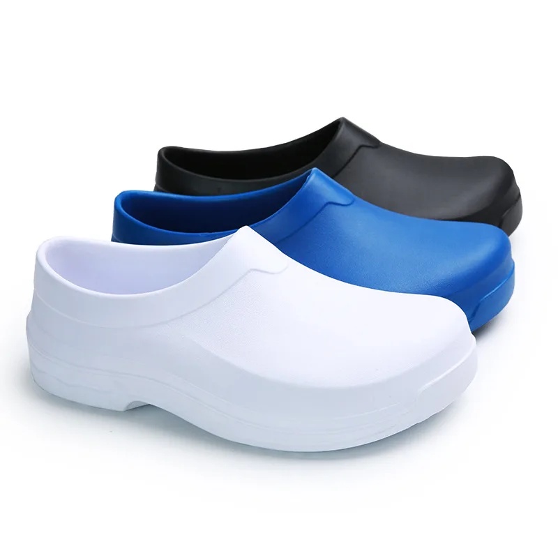 116A Black Blue White Waterproof EVA material Cheap chef safety shoes for clean room Electronics Factory food industry