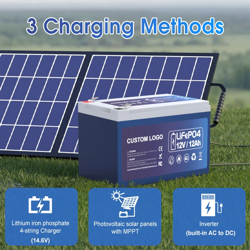 12Ah Lithium Battery 12v Deep Cycle Rv Battery 12 Volt Lifepo4 Battery