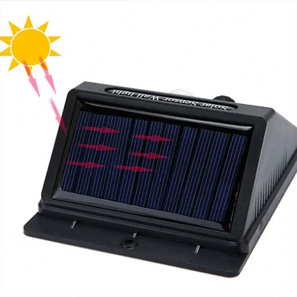 Outdoor IP65 Solar Garden light SMD LED Emergency PIR Motion Sensor Wall Lighting