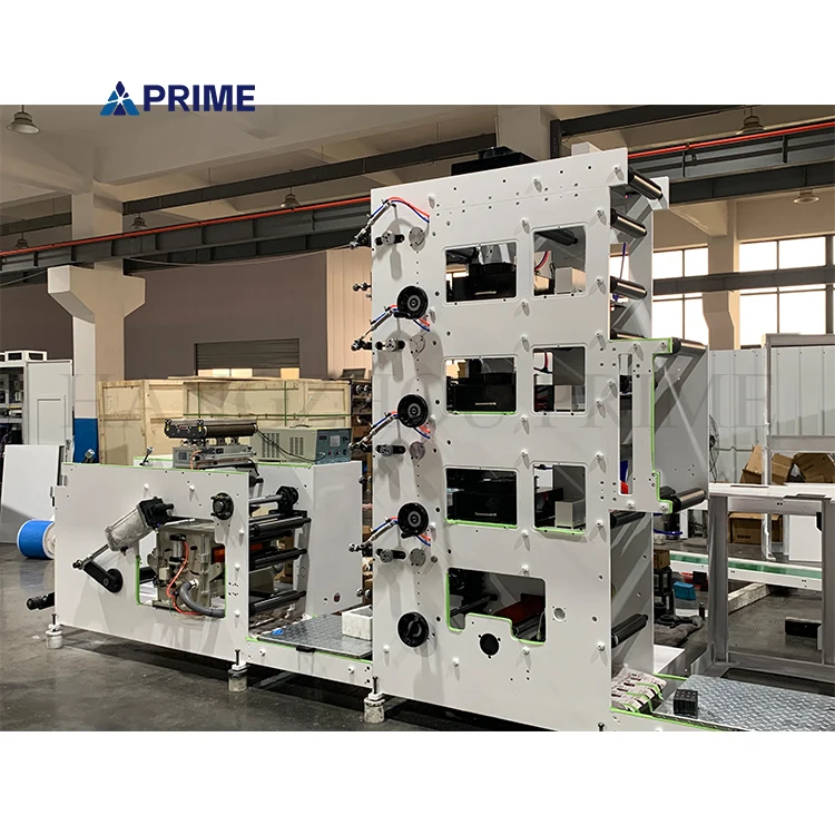 4 Colors Automatic Flexo Graphic Label Printer UV Dryer Stack Structure for Printed Labels