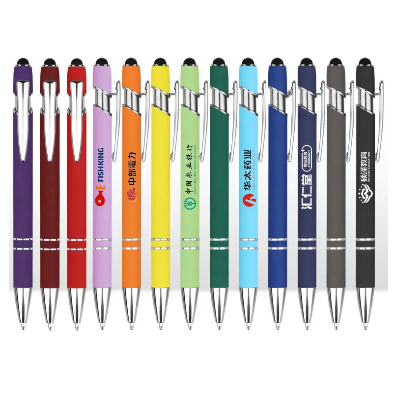 JPS OEM Caneta Esferografica Custom Advertising Promotional Ball Touch Screen Pen Metal Ballpoint