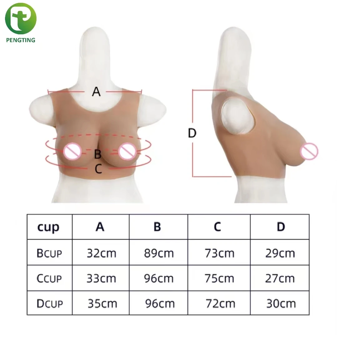 T-C2  Silicone Breast Forms Realistic Artificial Boobs Tits Crossdresser Shemale Transgender Drag Queen