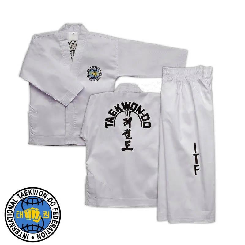 ITF White Twilled Taekwondo Uniform for Kids