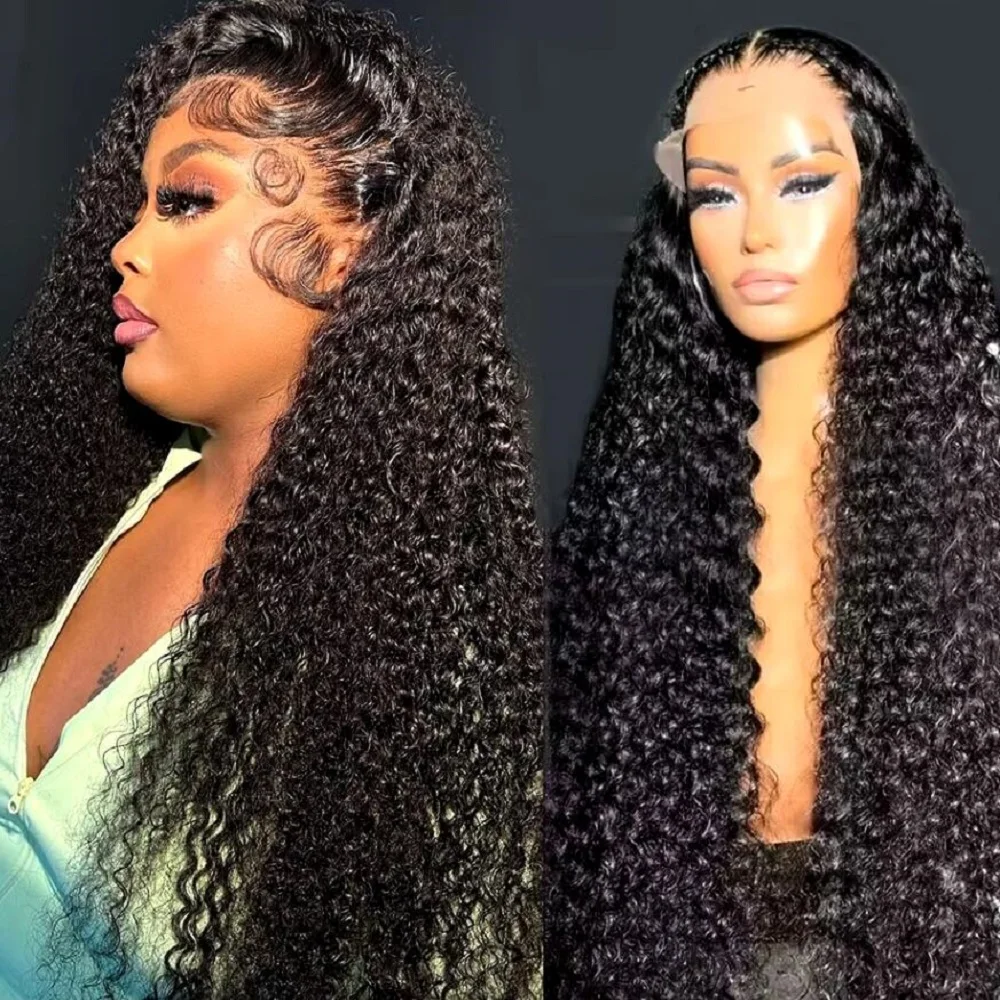 Wholesale Raw Indian Kinky Curly Hair Wigs  Raw Hair Swiss Lace Frontal Brazilian Human Hair Wigs For Women