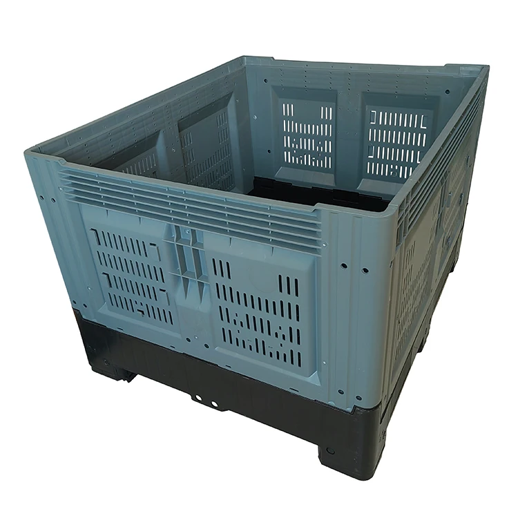 Customized logistic Large Size Collapsible Plastic Pallet Box Collapsible Bulk Container