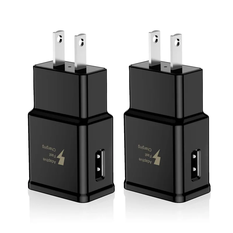 High quality 5V 2A US/EU Plug Adaptive Fast Charging Travel adapter Wall Fast Charger for samsung galaxy s8 s7 s9 no packing box