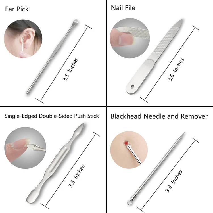 
2020 New Arrivals Nails Factory Professional Manicure Pedicure Kit 12pcs Set Manicure Set and Kit Pedicure 