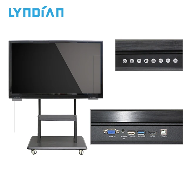 
LYNDIAN 55-100 inch interactive digital whiteboard touch screen panel smartboards for school 