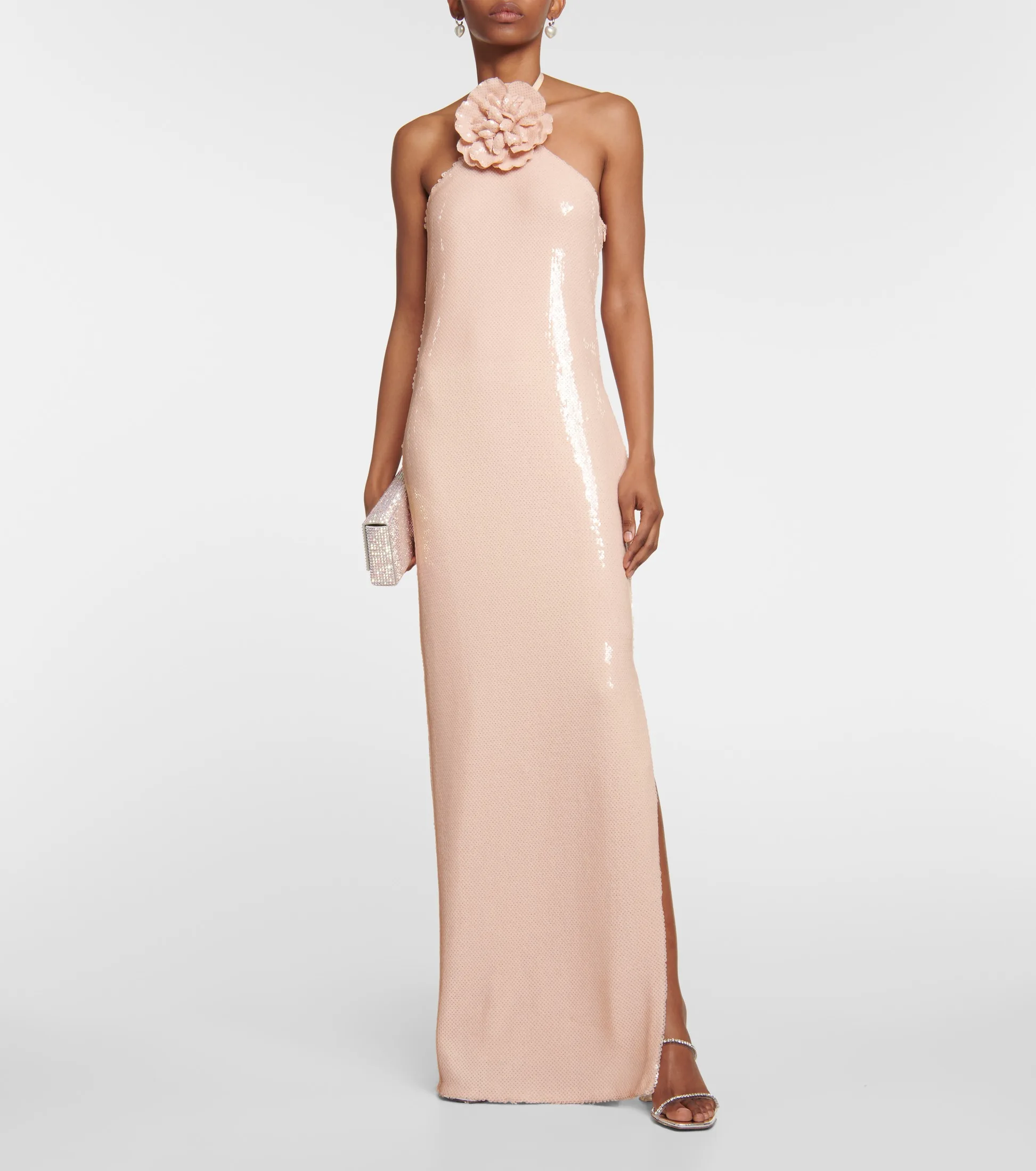 SB2955 Customized Women Summer Evening Dress Sexy Sleeveless Halter Tight Bandage High Waist Solid Foil Print Bodycon Silhouette