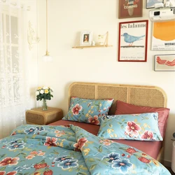 OEKO-TEX по индивидуальному заказу постельных принадлежностей OEM 100% хлопок набор постельных принадлежностей класса люкс с принтовым дизайном, набор стеганых одеял