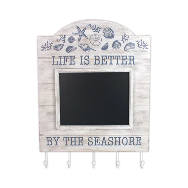 Деревянная деревянная доска для украшения дома с меловой доской и крючками