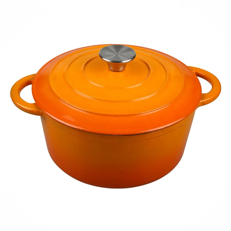 Pre-seasoned Non stick Cast Iron Enamel Cooking Pots Casserole Enamel Coating Kitchen Cookware Dutch Oven