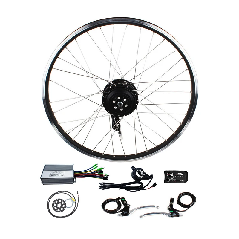 250W 350W 500W 36V 48V Brushless Geared Hub Motor Electric Bike Bicycle Conversion Kits 250w Front/Rear Wheel Electric Bike Kit