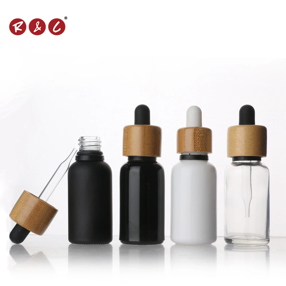 matte black glass dropper pipette 30ml bottle with cardboard tubes