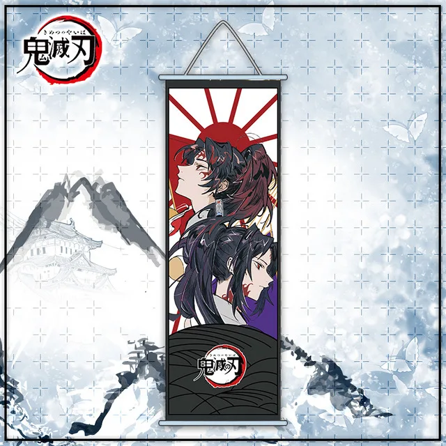 Anime Demon Slayer Wall Scroll Hang Poster Kimetsu No Yaiba Hanging Painting Picture