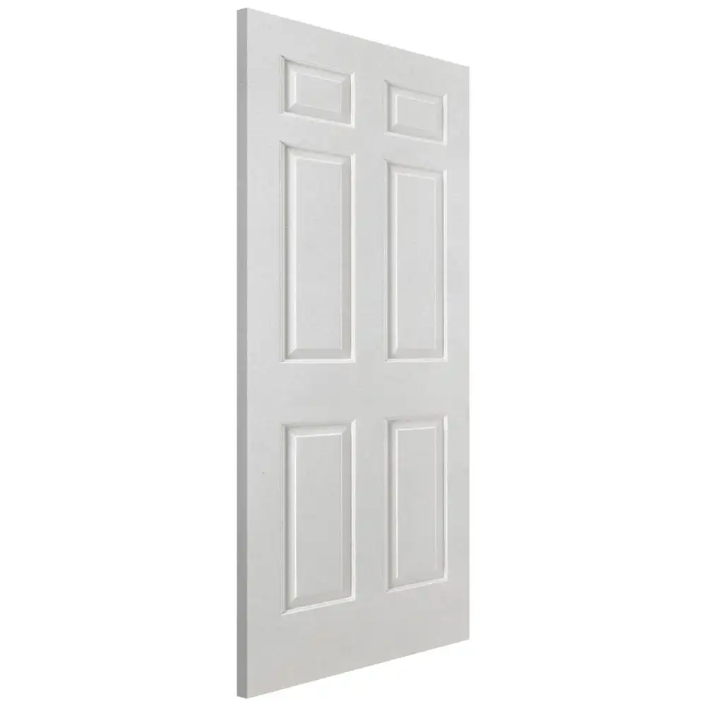 Traditional 30-in x 80-in 6-panel Prehung Hollow Core Molded Composite Slab Moulded Door