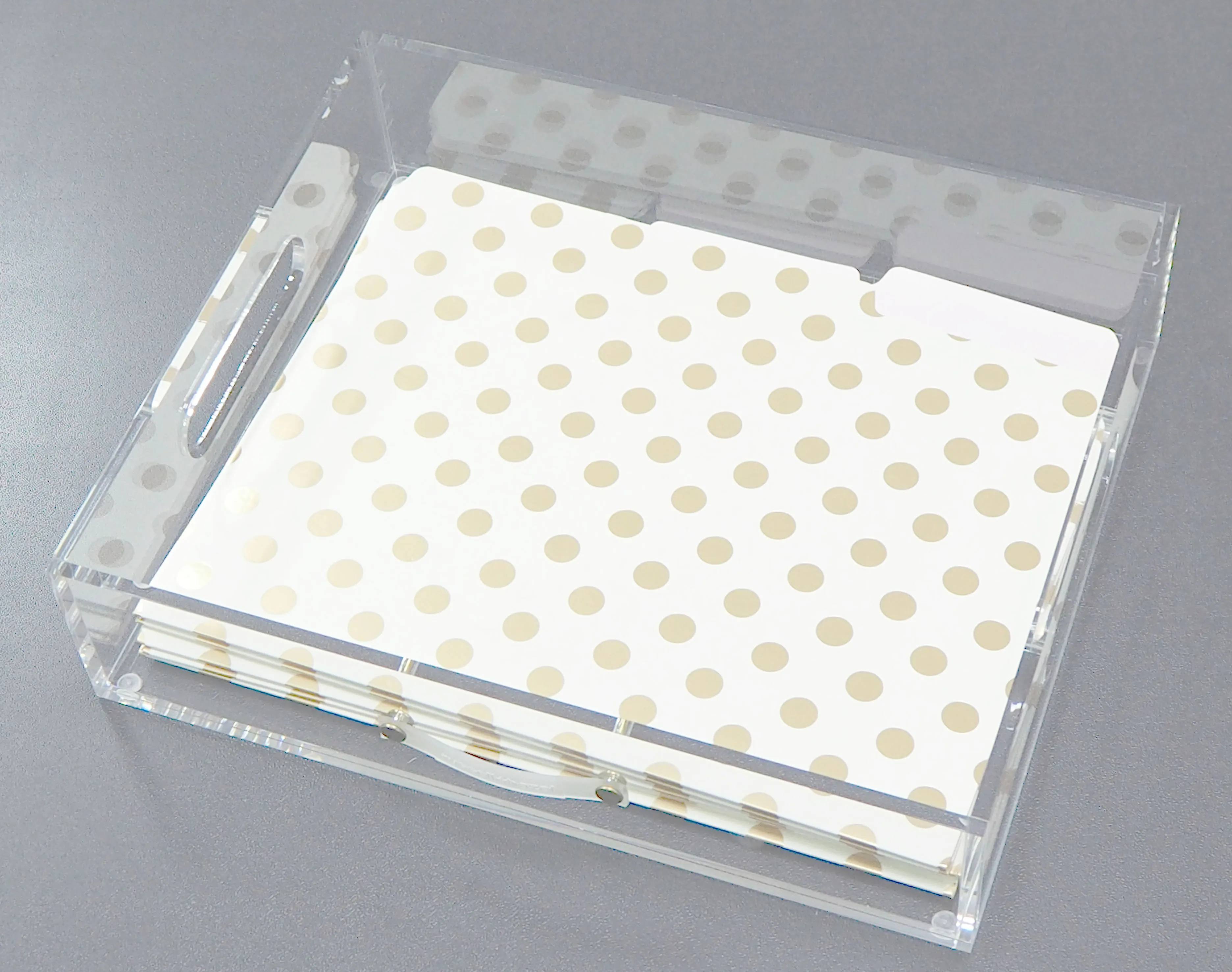 Акриловый Лоток для письма настольный органайзер лоток документов формата А4 золотой ящик хранения офисных принадлежностей