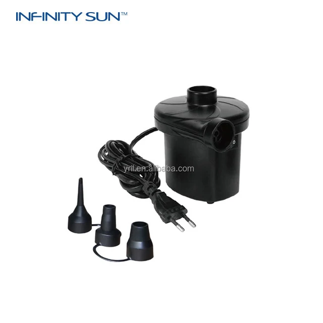 AC Portable Quick-Fill Electric Air Pump with 3 Nozzles Inflator/Deflator Pumps for Air Mattress Beds, Boats Swimming Ring