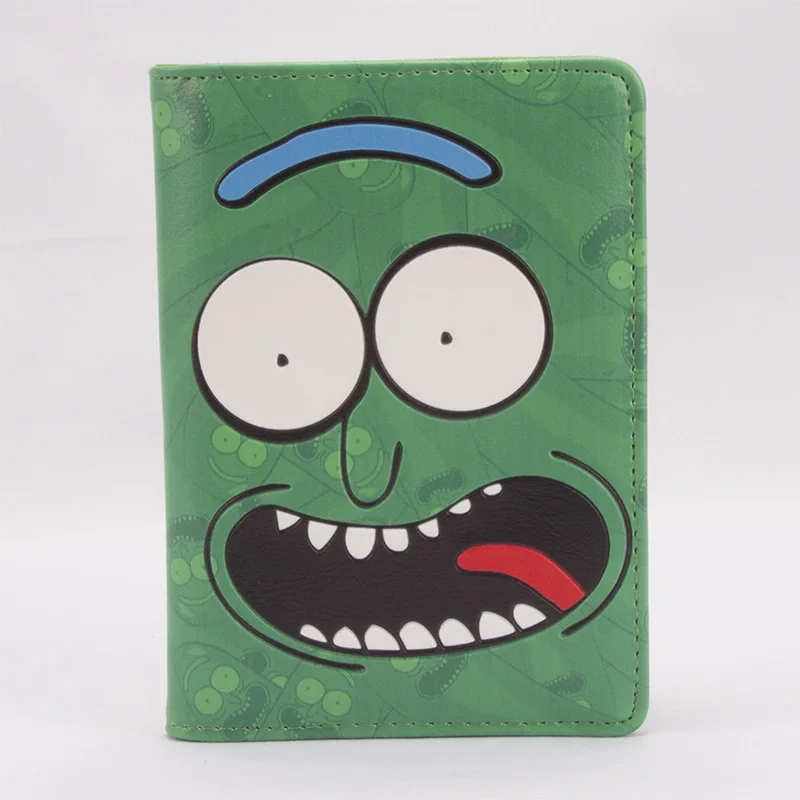 3 Models Rick and Morty Rick and Morty Pickled Cucumber Passport Holder Cartoon PU Leather Storage Certificate Card Holder