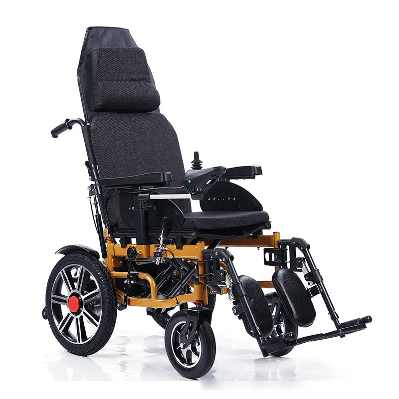 Power Foldable Back Electric Folding wheelchair bed Aluminum Alloy wheelchair bed wheel for Rehabilitation Equipment