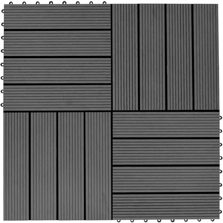 Engineered Wood Plastic Composite Outdoor Wpc Decking Tiles Flooring Panel