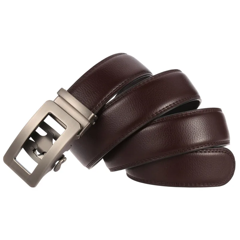 Ремень мужской из воловьей кожи с автоматической пряжкой, Модный деловой, для отдыха, Прямая продажа с завода