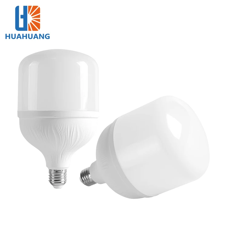 Huahuang заводская цена T-форма E27 B22 PBT PP 5 10 15 20 30 40 50 60 ватт Светодиодная лампа