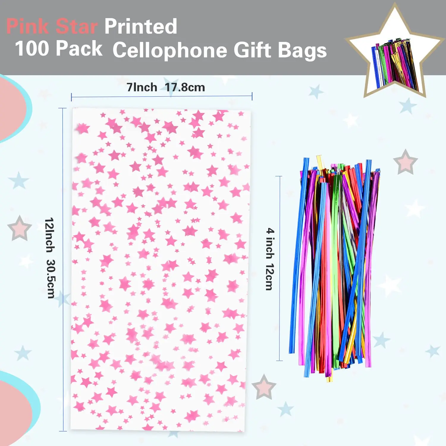 Hot Cheap Custom Printed Biodegradable Plastic Clear Wrap Baskets Gifts Candy Cellophane Bags