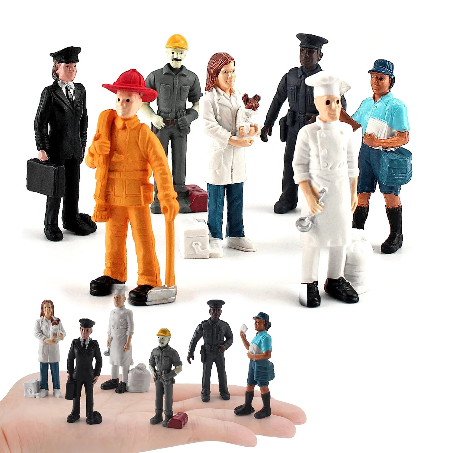 Mini Solid PVC simulation human model pretend professionals toy figure for kids play