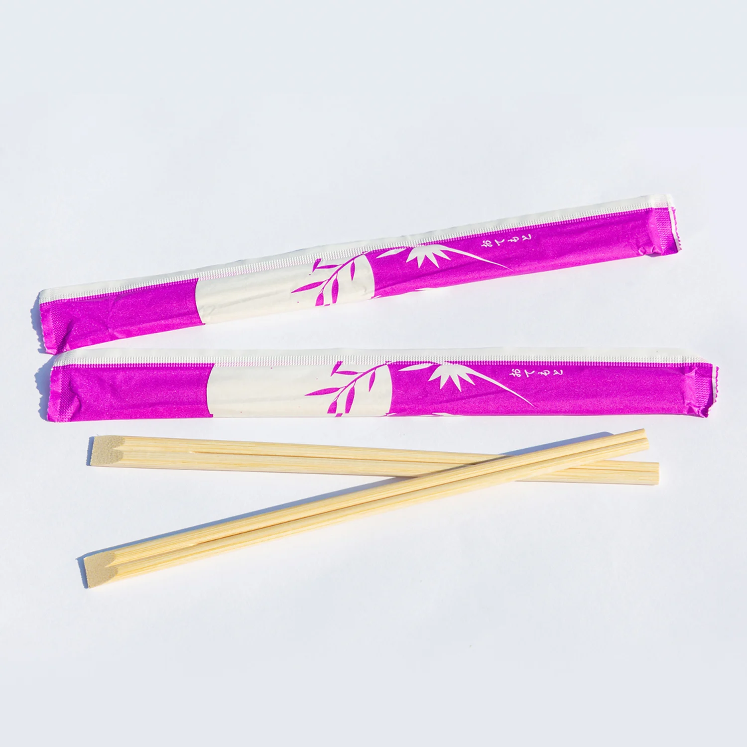Tensoge Disposable Hashi Bamboo chopsticks with paper sleeve