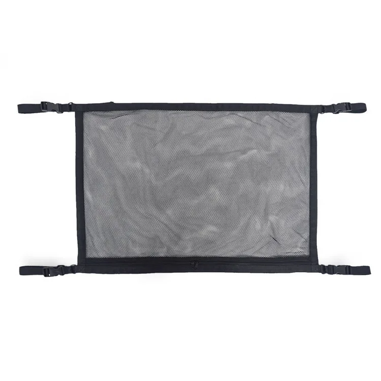 
 Сверхмощный многофункциональный автомобильный потолок сумка для хранения Регулируемый грузовой сетчатый карман из сетки с застежкой-молнией эластичные веревки поддержка сумка для хранения  