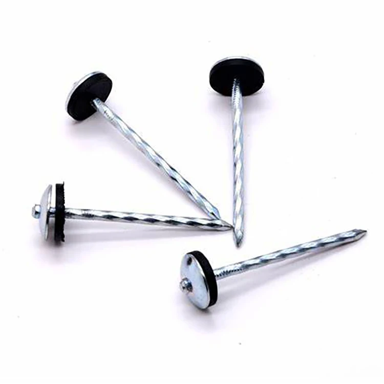 Wholesale Twist Shank Polishing Construction Umbrella Galvanised Roofing Nails Corrugated Roofing Nails for Building