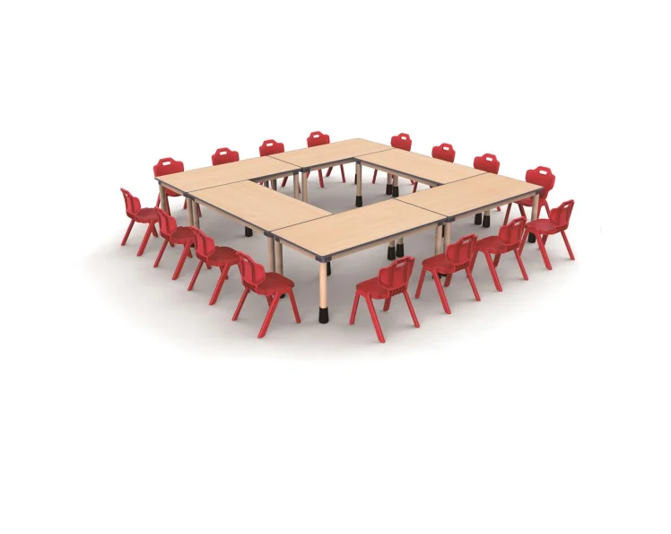 Collapsible rectangular table for children Special safety furniture for kindergarten preschool furniture