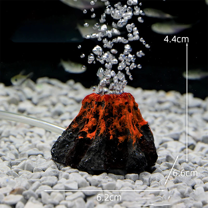 Non-Toxic Aquarium Hideaway Rock Cave for Aquatic Pets Breed Play and Rest Fish Tank Volcano Ornaments Decor Stone for Betta