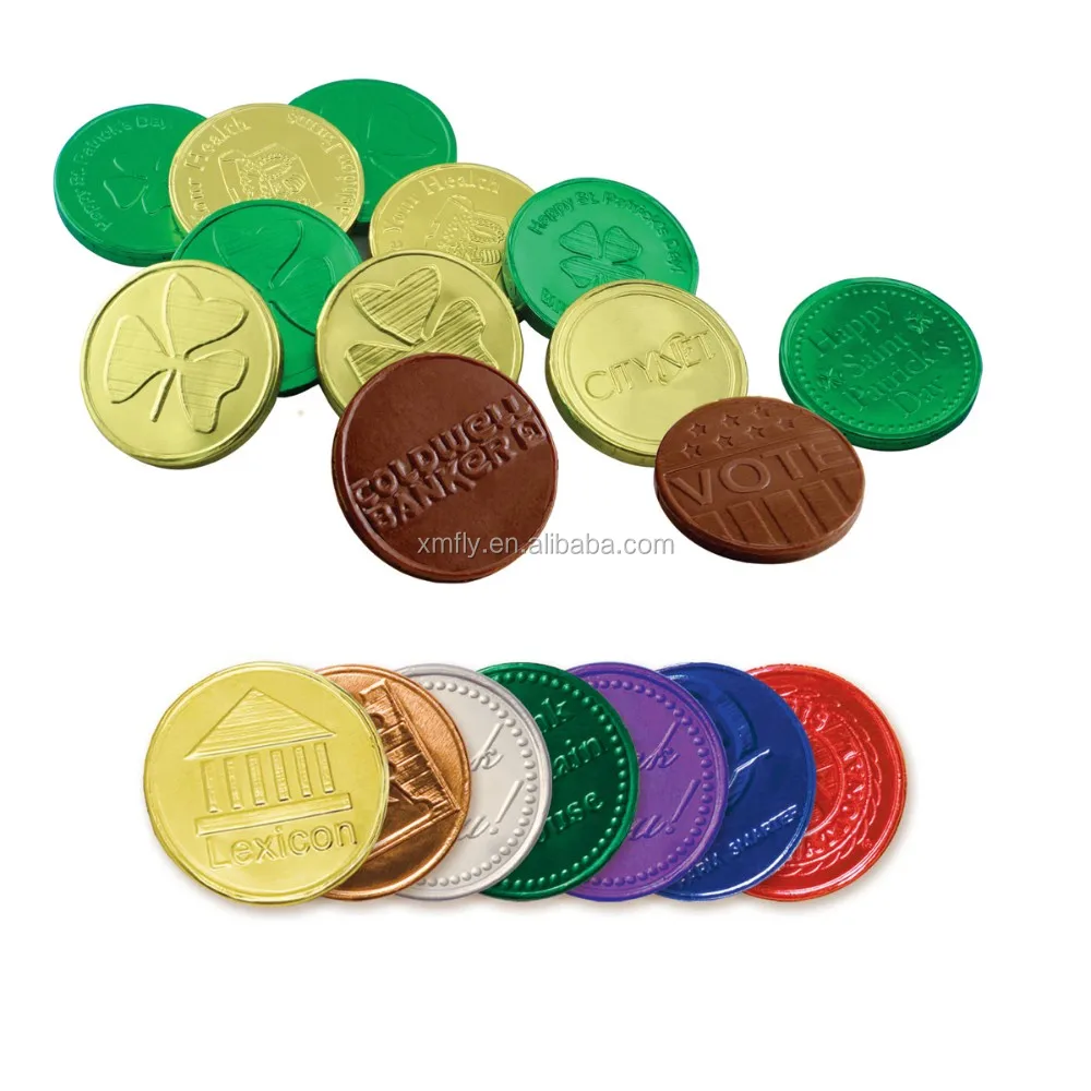 Compound Chocolate Candy With Poker Chip Coin Shape