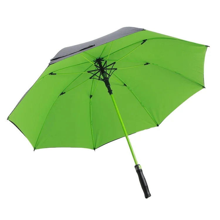 Double Canopy Air Vented  Promotional Straight Business Golf Umbrella With Logo Custom