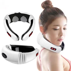 Amazing Neck Massager and Cervical Traction Device, Fast Pain Relief, Deep Tissue Massage