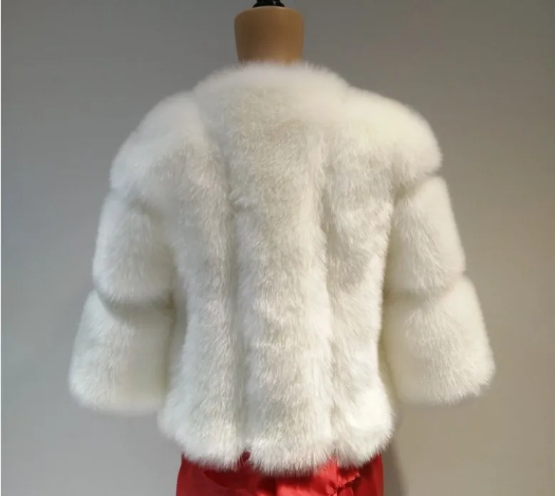 Good quality solid color casual women winter clothes faux fur coat with great price