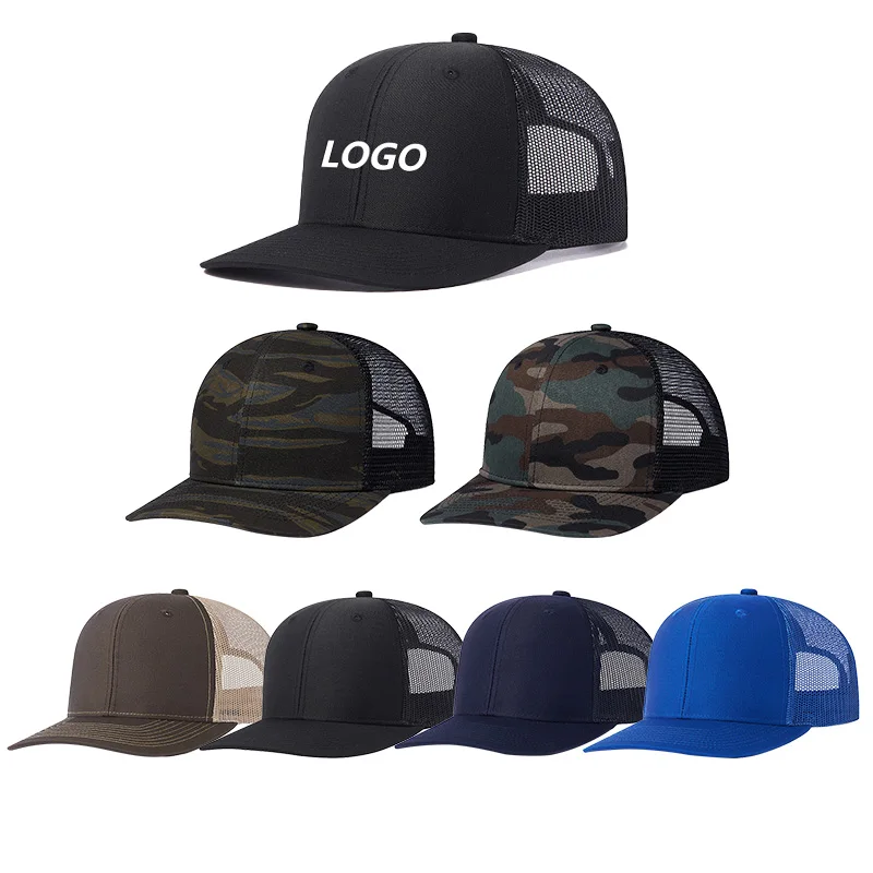 Хит продаж брендовые модные кепки gorras с логотипом на заказ 6 панелями сетчатые бейсболки для дальнобойщика спортивные