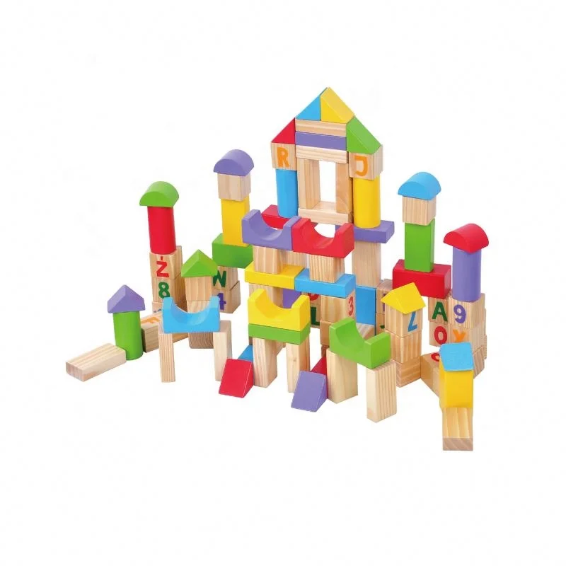 Montessori educational wooden intelligent wooden cubes wood building blocks toy