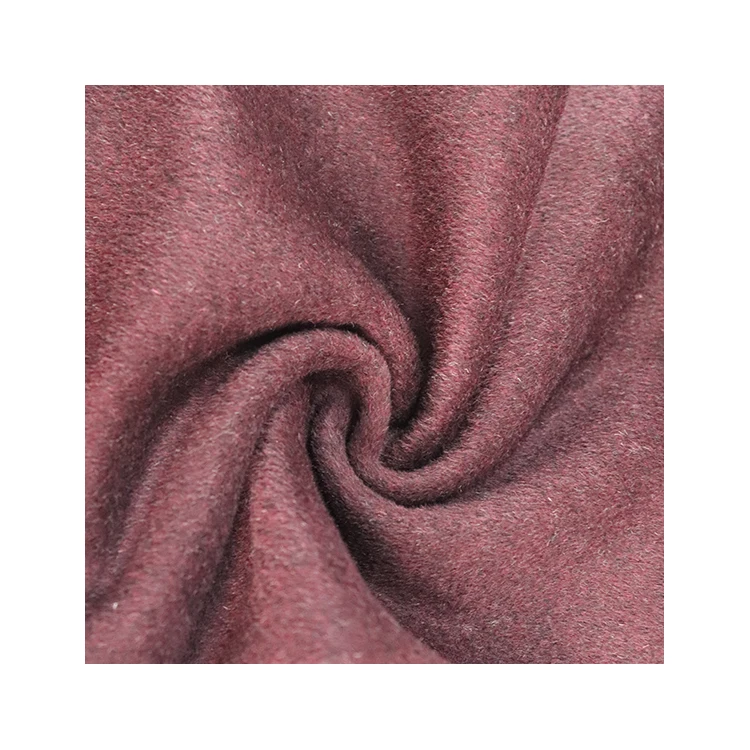 
Customized in a variety of colors available soft feeling wool viscose blend plain fabric 