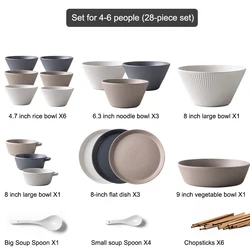 Minimal Dishes & Plates Nordic Tableware 28pcs Nordic Ceramic Dinnerware Sets Porcelain Dinner Set Vajilla De  Lujoso