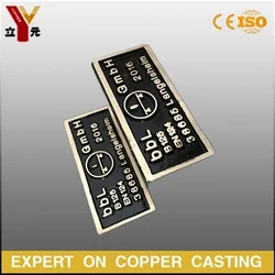 Casted Brass/Bronze Equipments Brand Plaque / Name Plate