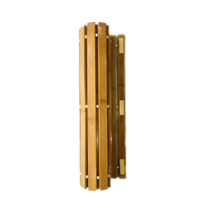 Eco-friendly Natural Bamboo bathroom floor mat collapsible non-slip bath mat wooden bath mat