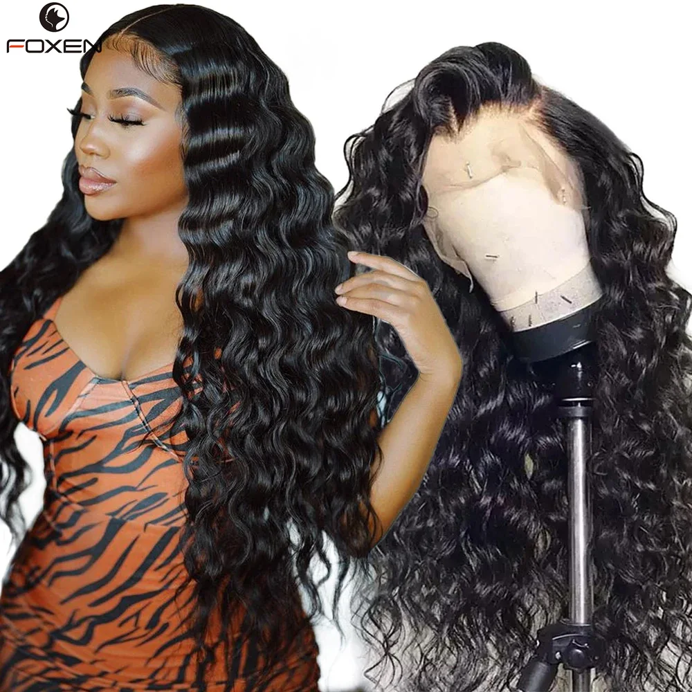 Бесплатная доставка, 13 на 6 Hd прозрачные свободные волнистые передние парики на сетке, бразильские волосы, свободные волнистые передние парики на сетке для черных женщин