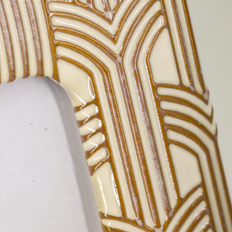 
New Design Custom Picture Frame Printed Ceramic Photo Frames Retro Designs Reactivity Surface Imperfections 