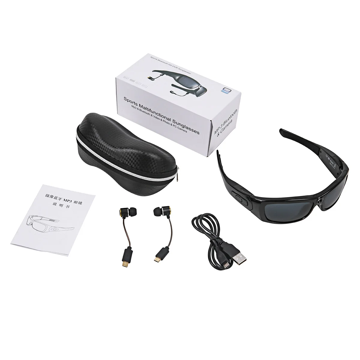 China Factory Wholesale Mens Smart Blue tooth Camera Video Glasses For Women Driving Cycling Sports Eyewear Sunglasses