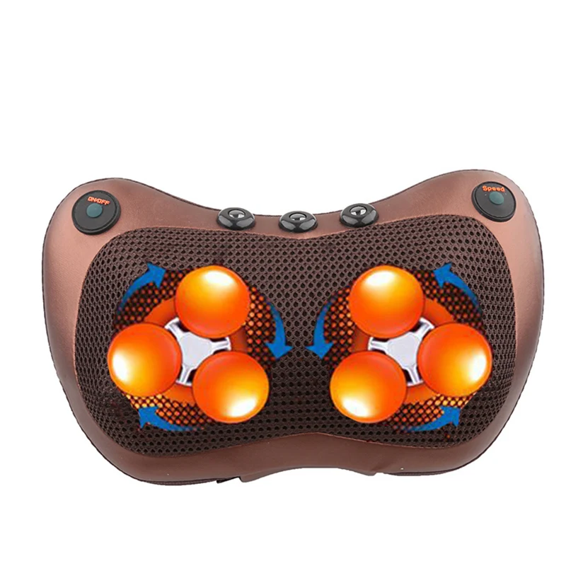 Электрическая подушка для расслабления и разминания массажная вибратор шеи плеч спины с подогревом массажер инфракрасной