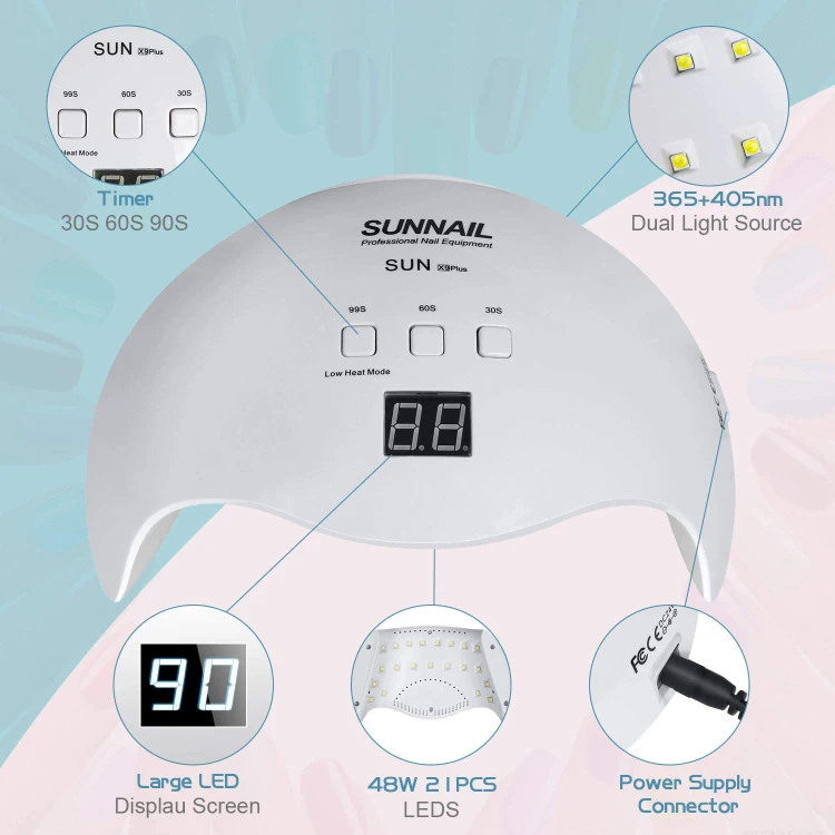 UV Led Lamp With Timer Nail Gel Lamps 40W UV Lamp Lights Nail Gel Dryer Digital Nail Art Machine