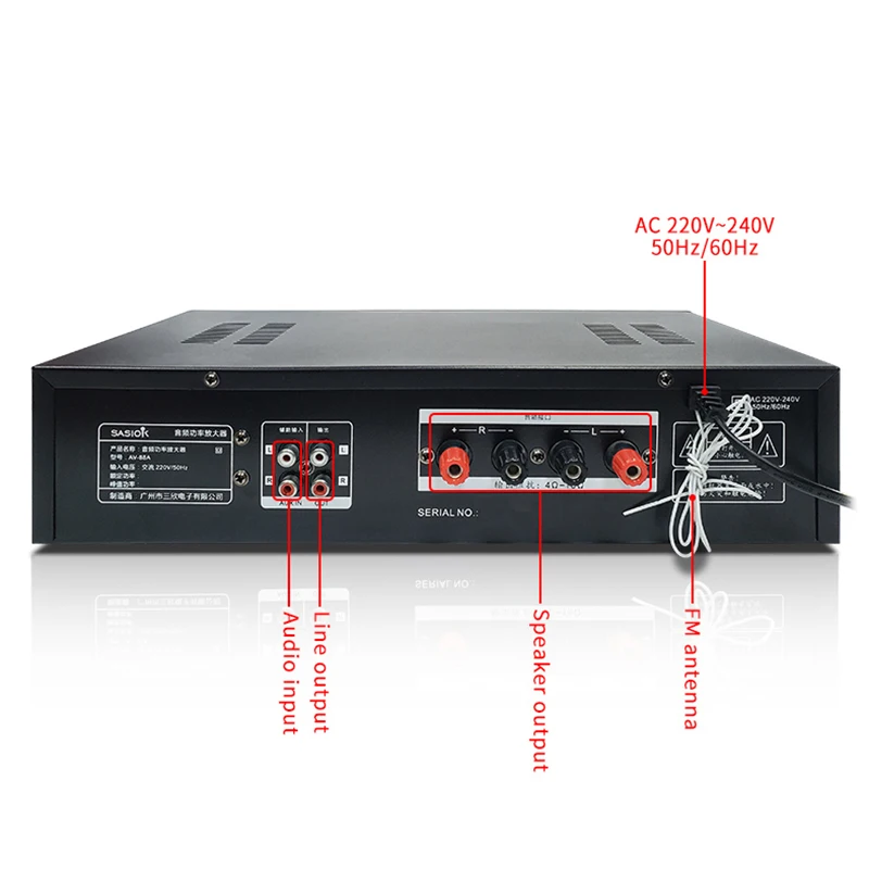 AV-88A USB/BT/SD/FM power stereo   amplifiers  Karaoke  speaker wireless amplifier audio professional  amplifier